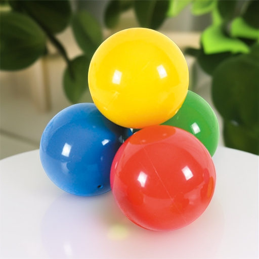 Мячи игровые резиновые Universal Balls Large 6,5 см, 4 штуки Ledraplastic