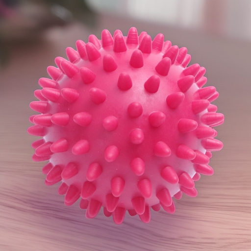 Мяч мягкий массажный ЕЖИК 8,5 см МалышОК розовый