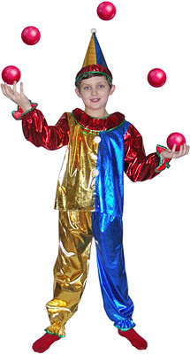 Карнавальный костюм Клоун блестящий, рост 120-130 Snowmen