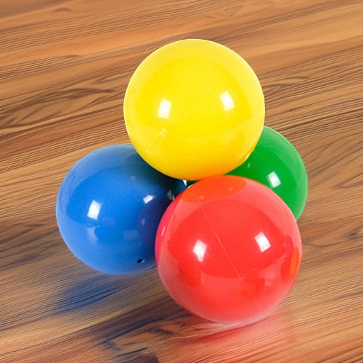 Мячи игровые резиновые Universal Balls Maxi 12,5 см, 4 штуки Ledraplastic