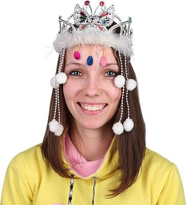 Тиара малиновая (узор бабочка) Snowmen