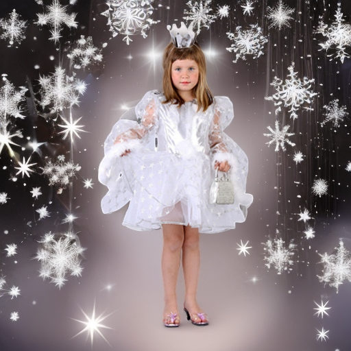 Карнавальный костюм Принцесса СЕРЕБРЯНАЯ СНЕЖИНКА, рост 128 Lipta TDP