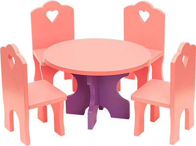 Мебель кукольная СТОЛИК СО СТУЛЬЧИКАМИ Краснокамская игрушка