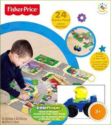 Напольный пазл ДОРОГИ МИРА город, 24 детали Fisher-Price