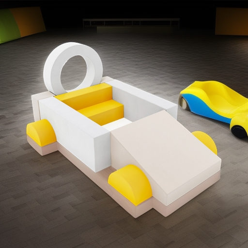 Мягкие игровые блоки Спорткар  Pastel Romana