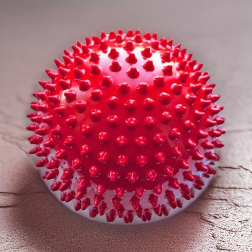 Мяч мягкий массажный ЕЖИК 18 см, красный Альпина Пласт