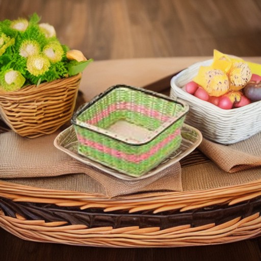 Корзинка из ротанга большая КВАДРАТНАЯ (набор N 9) Каррас