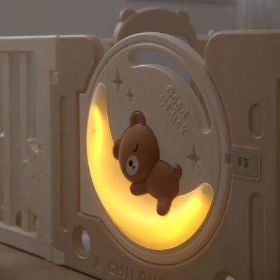 Манеж UNIX Kids DeLuxe House Camel, 150x180 см с домиком