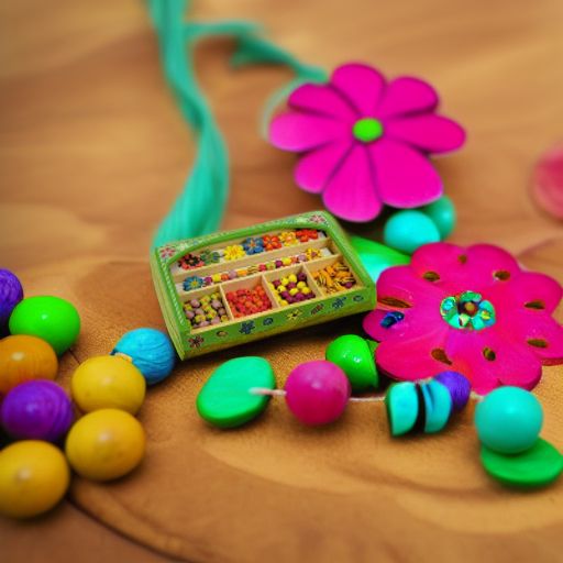 Бусины для нанизывания ЦВЕТЫ Woody