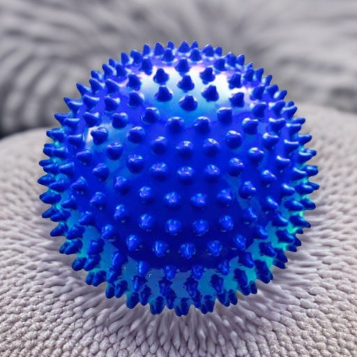 Мяч мягкий массажный ЕЖИК 12 см, синий МалышОК