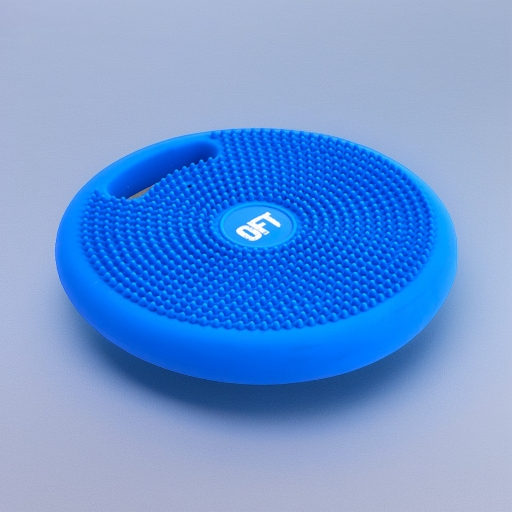 Массажно-балансировочная подушка с ручкой 34 см синяя