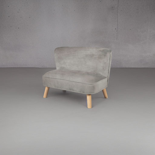 Детский велюровый диван Lil Sofa серый Roba