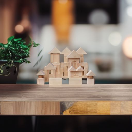 Конструктор деревянный ПОСТРОЙ СВОЙ ГОРОД, 51 деталь ТД Дворики