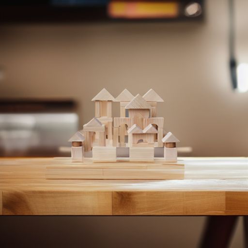 Конструктор деревянный ПОСТРОЙ СВОЙ ГОРОД, 51 деталь ТД Дворики