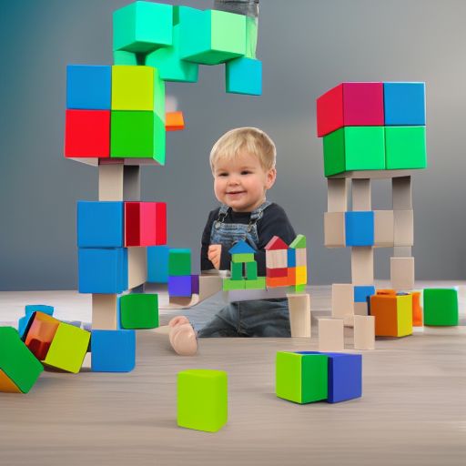 Цветные кубики, 75 штук