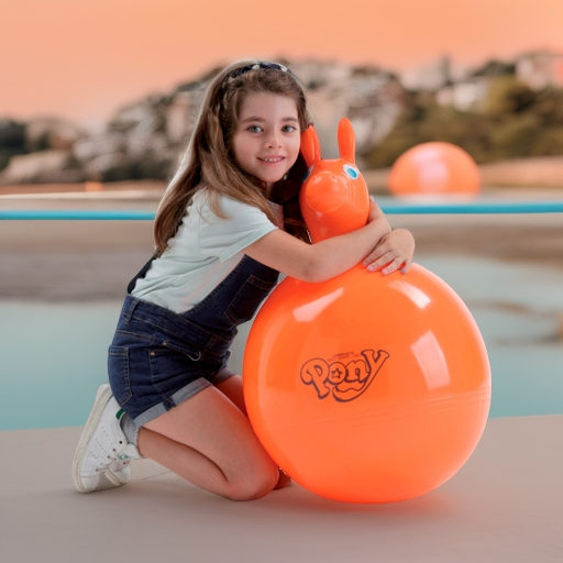 Мяч-попрыгун HOP PONY оранжевый 45 см Ledraplastic