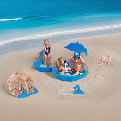 Песочница-ракушка MAXI двойная голубая Paradiso