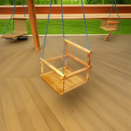 Качели деревянные детские