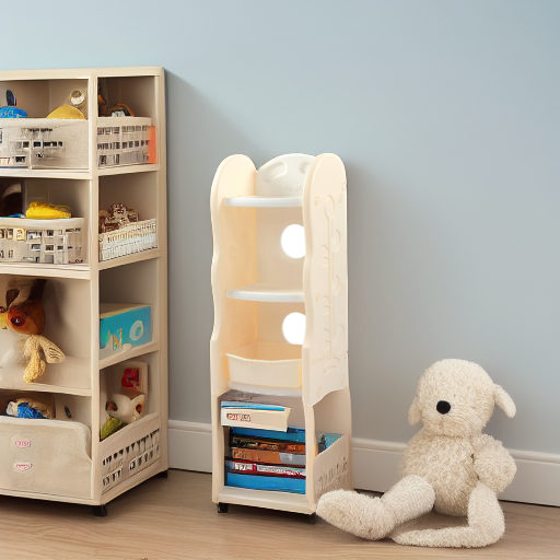 Стеллаж для игрушек 3 полки бежевый Edu-Play