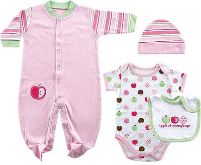 Набор ЯБЛОЧКО, 3-6 месяцев Hudson Baby