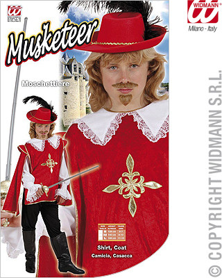 Мушкетер красный, рост 128 Widmann