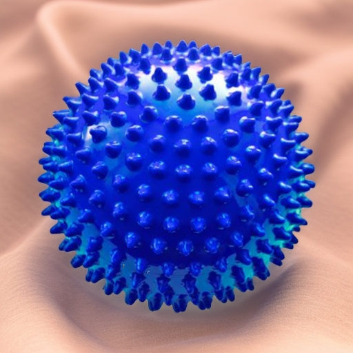 Мяч мягкий массажный ЕЖИК 12 см, синий МалышОК