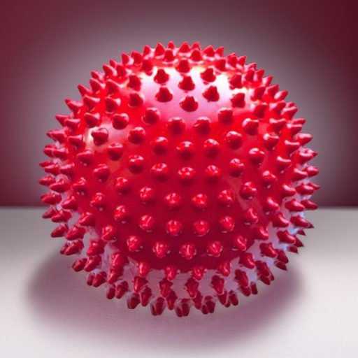 Мяч мягкий массажный ЕЖИК 18 см, красный Альпина Пласт