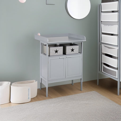 Пеленальный комод с шкафчиком Hamburg серый Roba