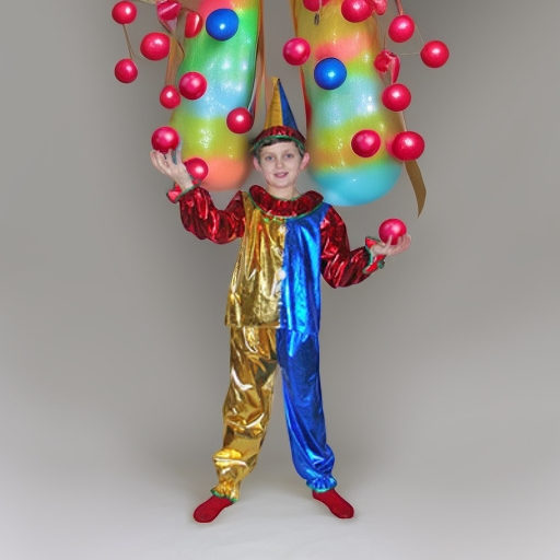 Карнавальный костюм Клоун блестящий, рост 120-130 Snowmen