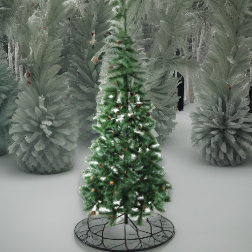 Ель искусственная Velvet Pinewood 240 см, с инеем и шишками