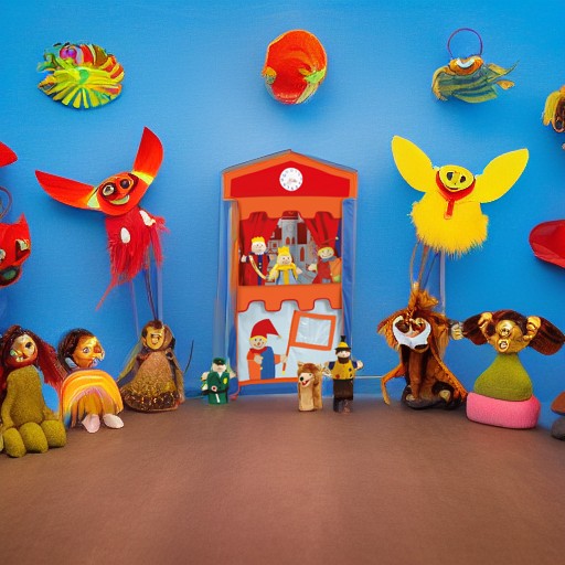 Детский игровой театр с 6 перчаточными куклами Roba