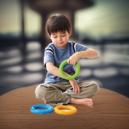 Массажные кольца 15 см, 3 кольца разной жесткости Weplay