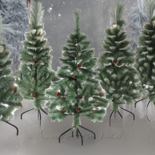 Ель искусственная Velvet Pinewood 120 см, с инеем и шишками