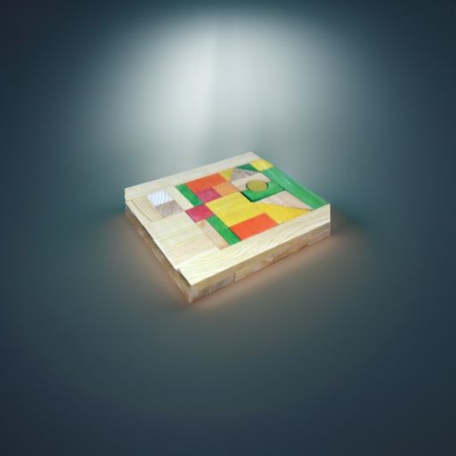 Конструктор деревянный ПОСТРОЙ СВОЙ ГОРОД цветной, 51 деталь ТД Дворики