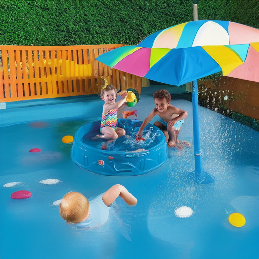 Бассейн для малышей с зонтиком Step 2