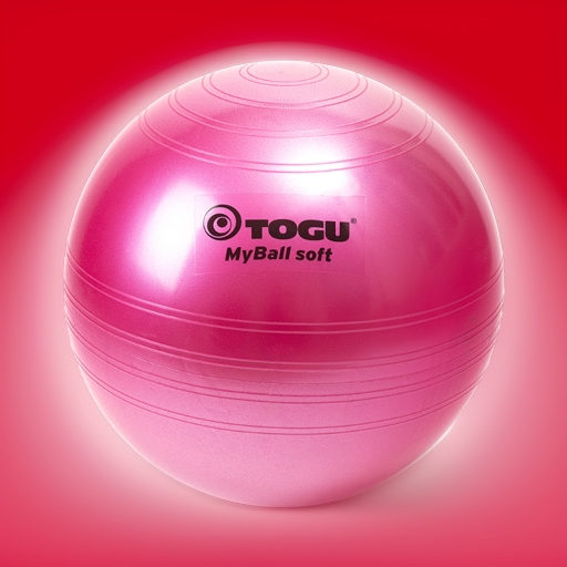 Гимнастический мяч TOGU My Ball Soft 75 см красный перламутровый