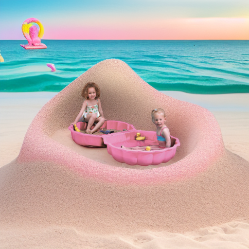 Песочница-ракушка двойная розовая Paradiso