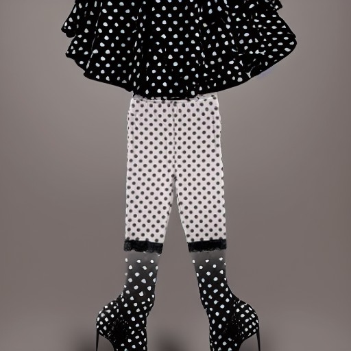 Леггинсы ГОРОШЕК черные, 6-9 месяцев Luvable Friends