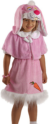 Зайка розовая плюшевая, рост 122-128 КарнавалиЯ