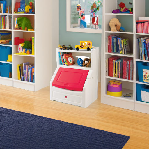 Ящик для игрушек с книжной полкой