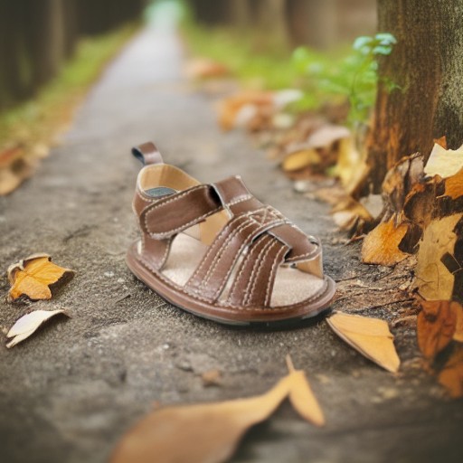 Сандалики для мальчика коричневые, 0-6 месяцев Luvable Friends