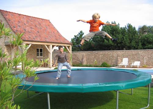 Батут с защитной сеткой ACTIVITY 6 1,8 м зеленый Perfetto Sport