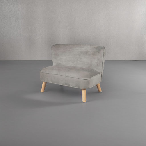 Детский велюровый диван Lil Sofa серый Roba