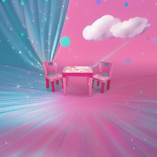 Набор из стола и стульчика Pilsan розовый