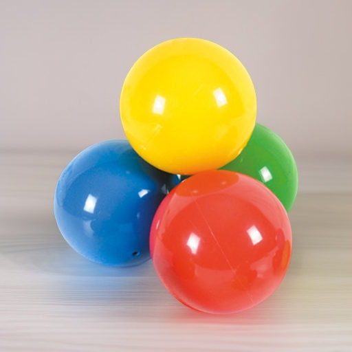 Мячи игровые резиновые Universal Balls Large 6,5 см, 4 штуки Ledraplastic