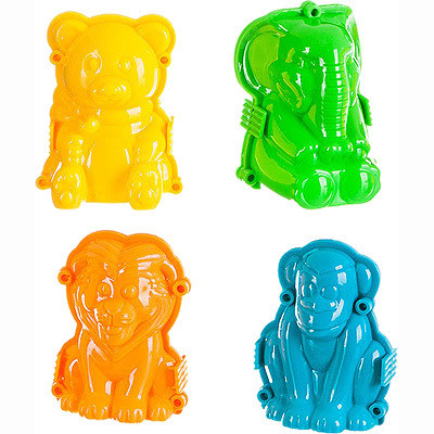 Марсианский песок 500 г зеленый, 4 формочки Bondibon