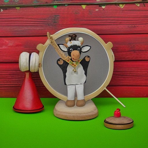 Кукла на руку КОРОВА С БУБЕНЧИКОМ Moravska Ustrenda Brno