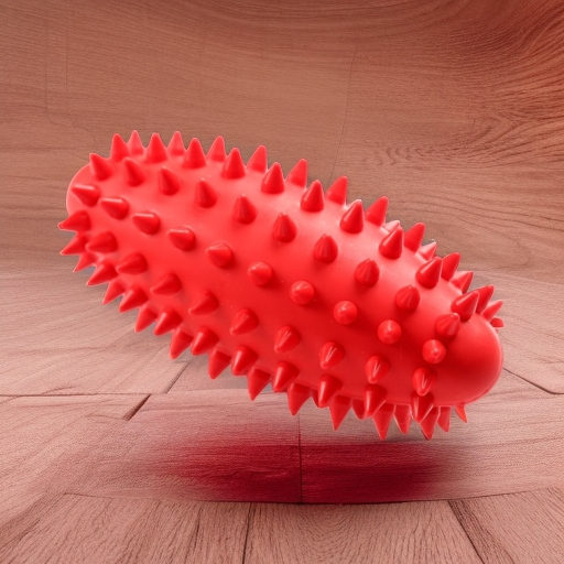 Мяч массажный овальный Дикий огурец МалышОК красный