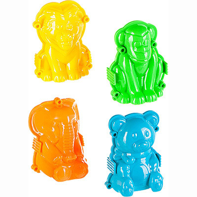 Марсианский песок 500 г голубой, 4 формочки Bondibon