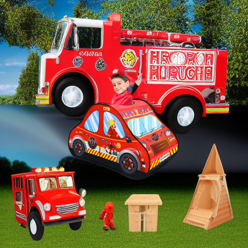 Игровой домик Пожарная машина с шариками